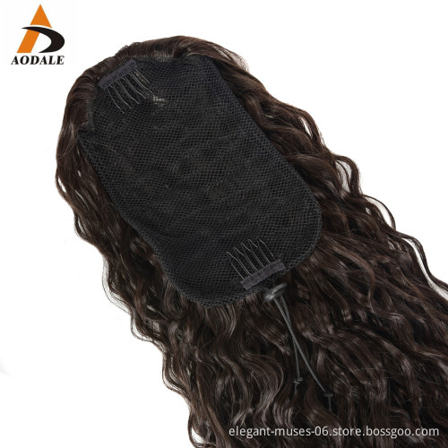 Wholesale Price newest purple High Temperature Fiber Long Wavy postiche Synthetic palm clip hairpieces